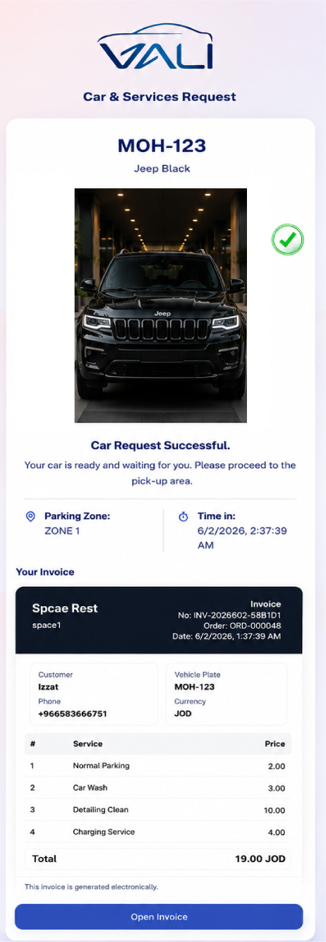 6. Itemized Digital Receipt & Tip